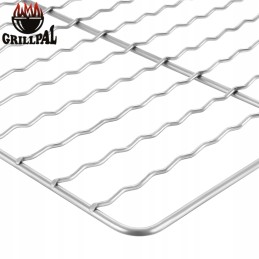 Inox rūkykla/grilio grotelės - sertifikuotas 45x45cm gofruotas grilis