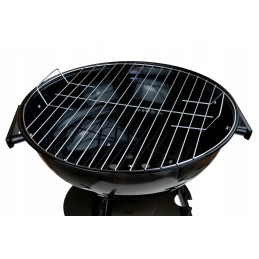 Apvalios sodo anglies kepsninės su peleninės dangteliu, chromuotos kepsninės grotelės