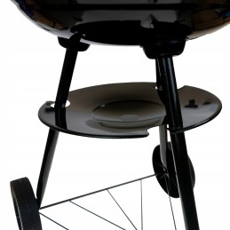 Apvalios sodo anglies kepsninės su peleninės dangteliu, chromuotos kepsninės grotelės