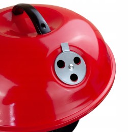 Apvalios sodo anglies kepsninės su peleninės dangteliu, chromuotos kepsninės grotelės