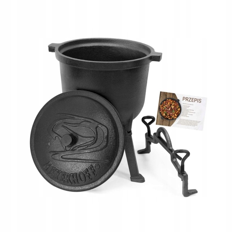 Ketaus katilas, vengriškas medžioklės puodas, židinys, grilis, kepiniai, 4 l