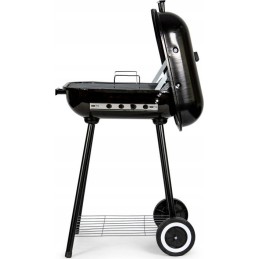 Sodo anglies kepsninė su dangteliu, reguliuojamomis grotelėmis, nešiojama cirkuliacija