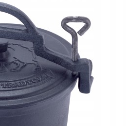 Ketaus medžioklės puodas laužui, 4 litrai!