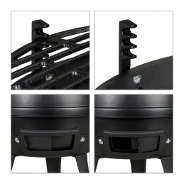 Ketaus medžio anglies kepsninė su Brunbeste BB 2645 židiniu