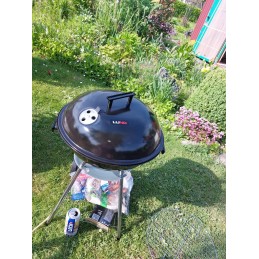 Apvalios anglies kepsninės su dangteliu, grotelės 41cm