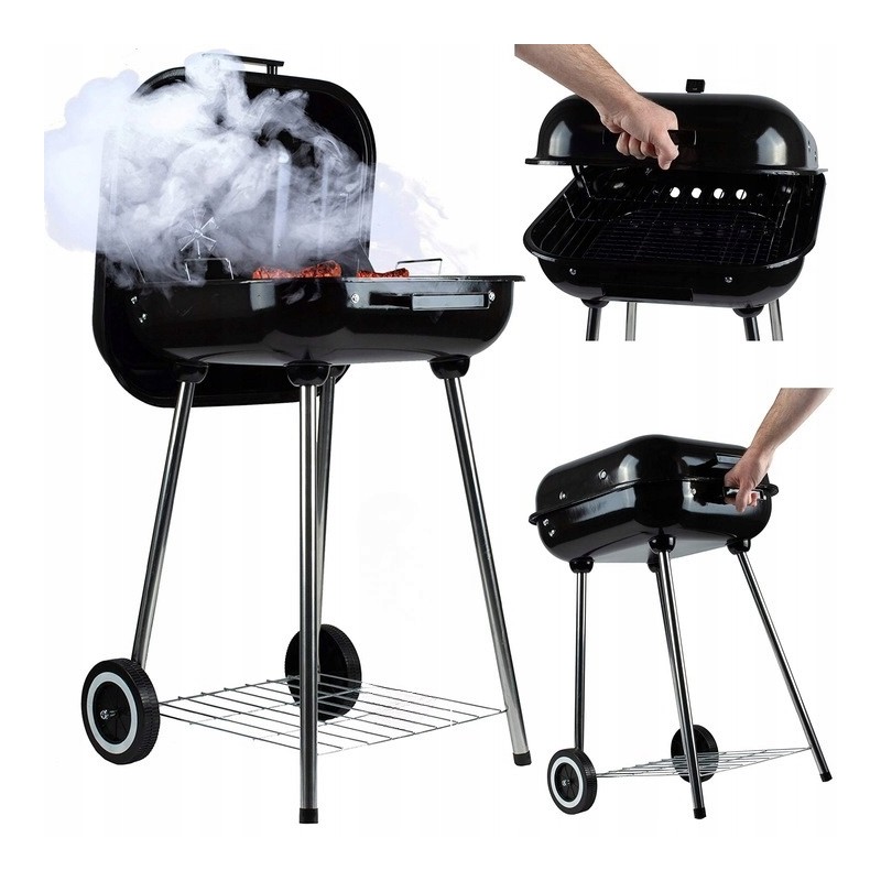 Sodo kepsninė su anglimis, grotelės 40x45 cm