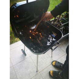 Sodo kepsninė su anglimis, grotelės 40x45 cm