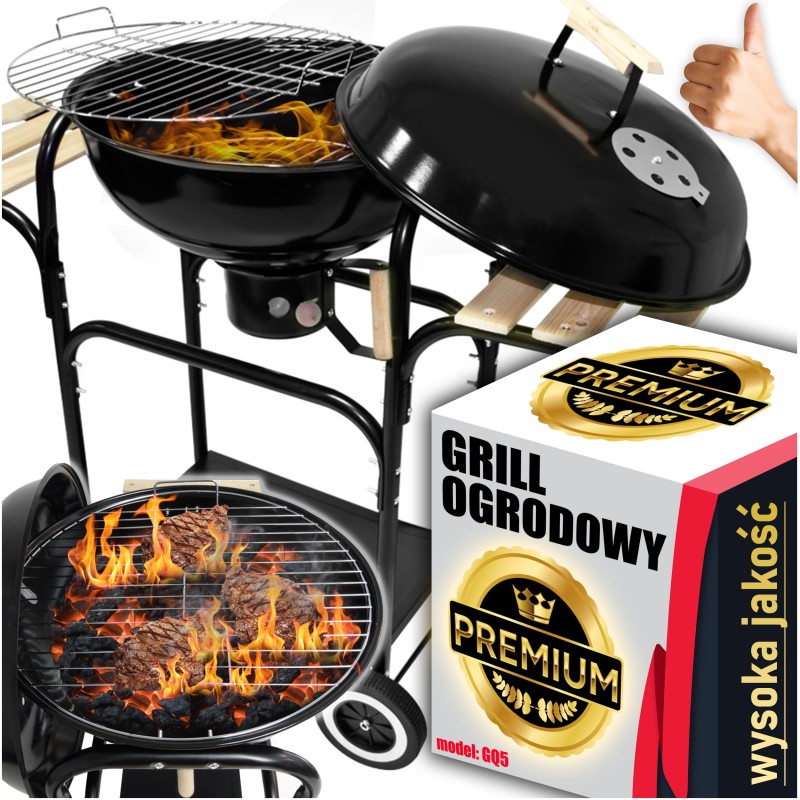 Grilis su anglimis sodo briketams, uždaras, dangtis, peleninė, stora skarda ⭐⭐⭐⭐⭐