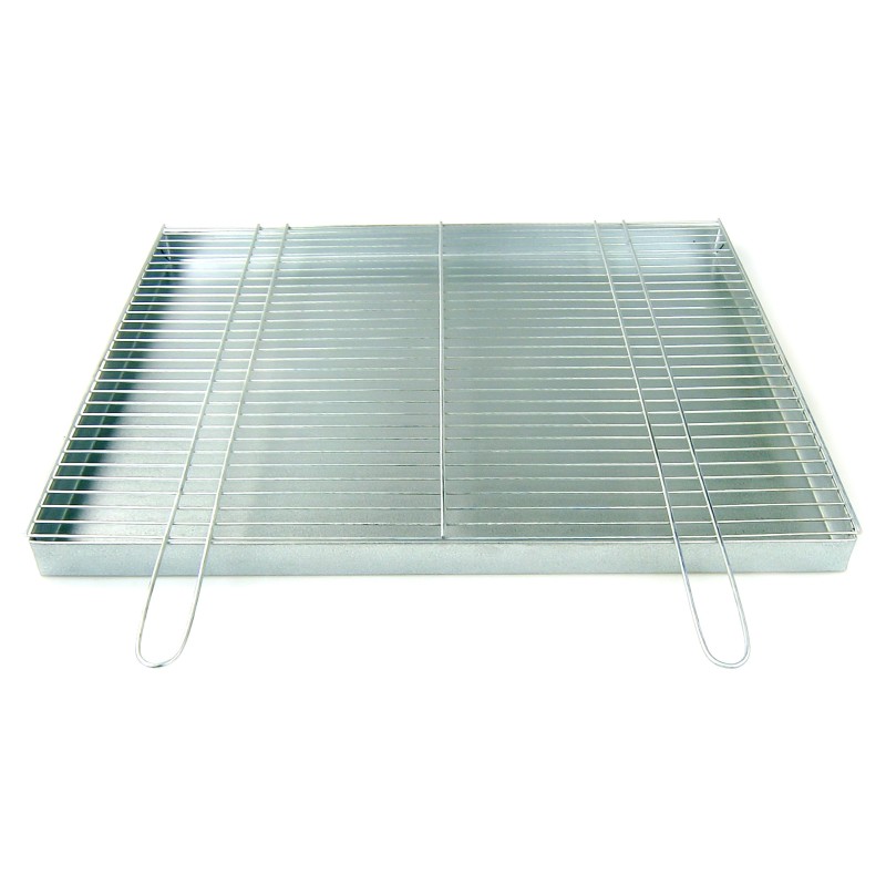 Chromuotos grotelės skirtos griliui statyti 70x60 su židiniu/pelenine