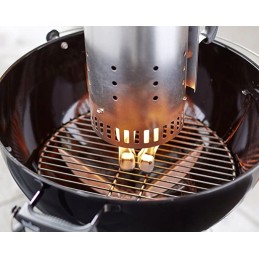 Weber kaminas anglies griliui apšviesti bbq briketais