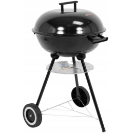 Didelė sodo kepsninė su anglimis, 41 cm grotelės, uždengia grilį, pateikia stabilius receptus