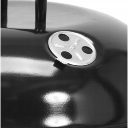 Didelė sodo kepsninė su anglimis, 41 cm grotelės, uždengia grilį, pateikia stabilius receptus