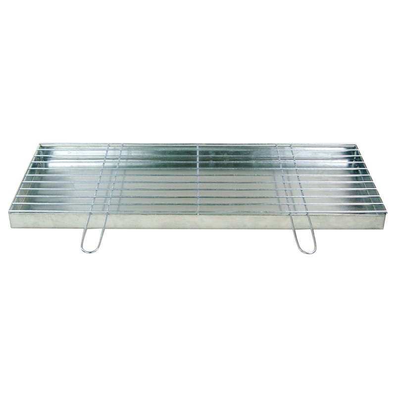 Grotelės griliui statyti 80x30 - skersmuo 4mm - chromuotos su pakura / pelenų keptuvė