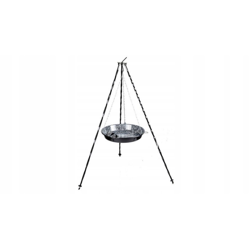 Emaliuota ugnies keptuvė ant grandinės