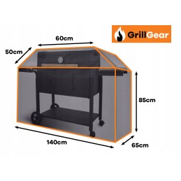 Dangtelio dėklo dangtis dujinėms medžio anglims 140x65x115