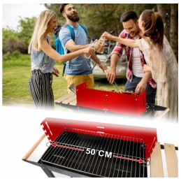 Nešiojama sodo anglių kepsninė su ratukais, apsauga nuo vėjo metaliniams bbq briketams