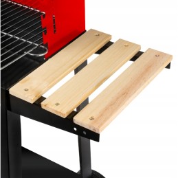 Nešiojama sodo anglių kepsninė su ratukais, apsauga nuo vėjo metaliniams bbq briketams