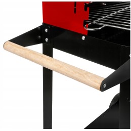 Nešiojama sodo anglių kepsninė su ratukais, apsauga nuo vėjo metaliniams bbq briketams