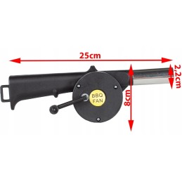 Kroomitud, kaasaskantav, reguleeritav aia söegrill 2 riiuliga + puhur