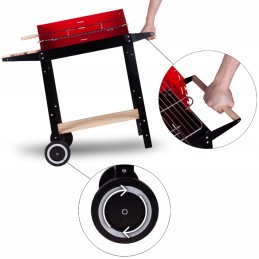 Kroomitud, kaasaskantav, reguleeritav aia söegrill 2 riiuliga + puhur