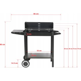 Sodo anglies grilis su lentyna ant ratukų