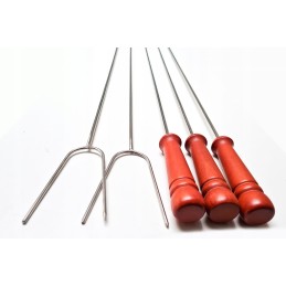 Nerūdijančio plieno kepsninės laužo lazdos 120cm 5 vnt