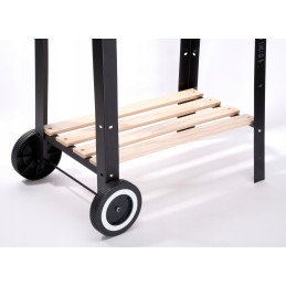 Sodo anglies grilis ant ratų 27x48, plieninis, reguliuojamas