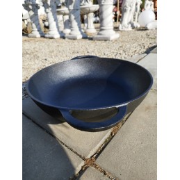 Ketaus keptuvė, 35 cm, lėkštė, indukcija, dujos, židinys, 9 cm