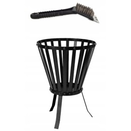 Legal 51cm fire pit wood steel brush regular