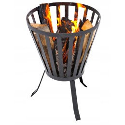Legal 51cm fire pit wood steel brush regular