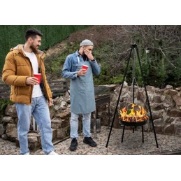 Grilis su anglimis, sodo židinys, 2in1 kepsninė