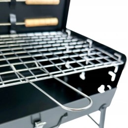 ⭐⭐Sulankstoma turistinė anglių kepsninė su priedais, nešiojamas sodo lagaminas⭐⭐