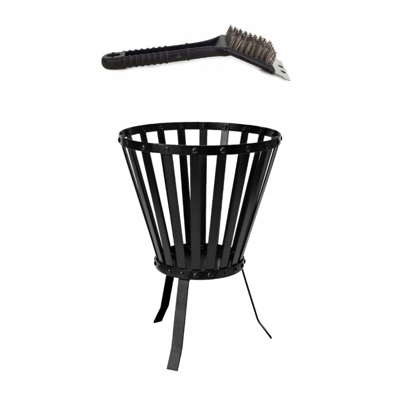 Legal 51cm fire pit wood steel brush regular