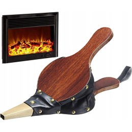 Wooden air blower for lighting a fire, grill, fireplace, bellows