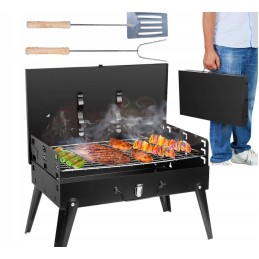 Lagaminas grilis nešiojamas sulankstomas lagaminas + stalo įrankiai