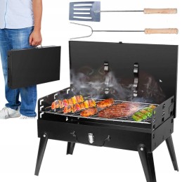 Lagaminas grilis nešiojamas sulankstomas lagaminas + stalo įrankiai