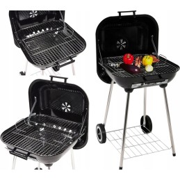 Sodo anglis grilis su dangteliu ir ratukais 40x45