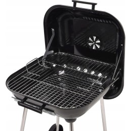 Sodo anglis grilis su dangteliu ir ratukais 40x45