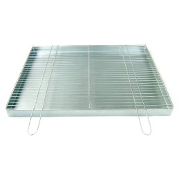 Chromuotos grotelės skirtos griliui statyti 70x60 su židiniu/pelenine