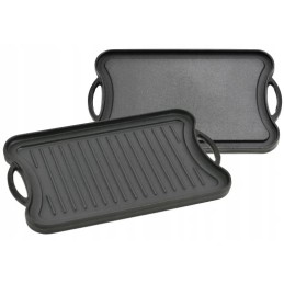 ⭐⭐Ketaus grilio plokštė grilio židiniui, dvipusė grilio keptuvė, 42x25 cm⭐⭐