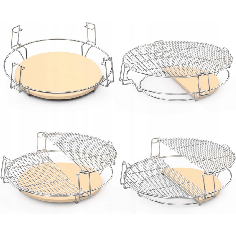 Grilio grotelės, šamotinė sistema, komplektas