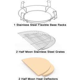 Grilio grotelės, šamotinė sistema, komplektas