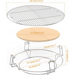 Grilio grotelės, šamotinė sistema, komplektas