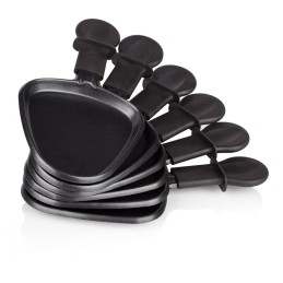 Princess 162725 raclette grilio rinkinys su nelimpančia danga 6 žmonėms, 800 vatų, juodas