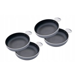 4 aliuminio mini tapas keptuvių rinkinys su nepridegančia danga