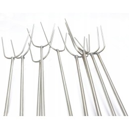 Nerūdijančio plieno kepimo šakutės 100cm, 5 vnt