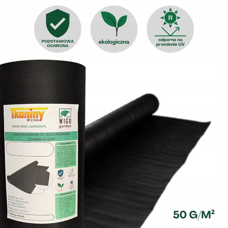 Juoda lenkiška UV agrotekstilė 50g/m2 80cm 20mb