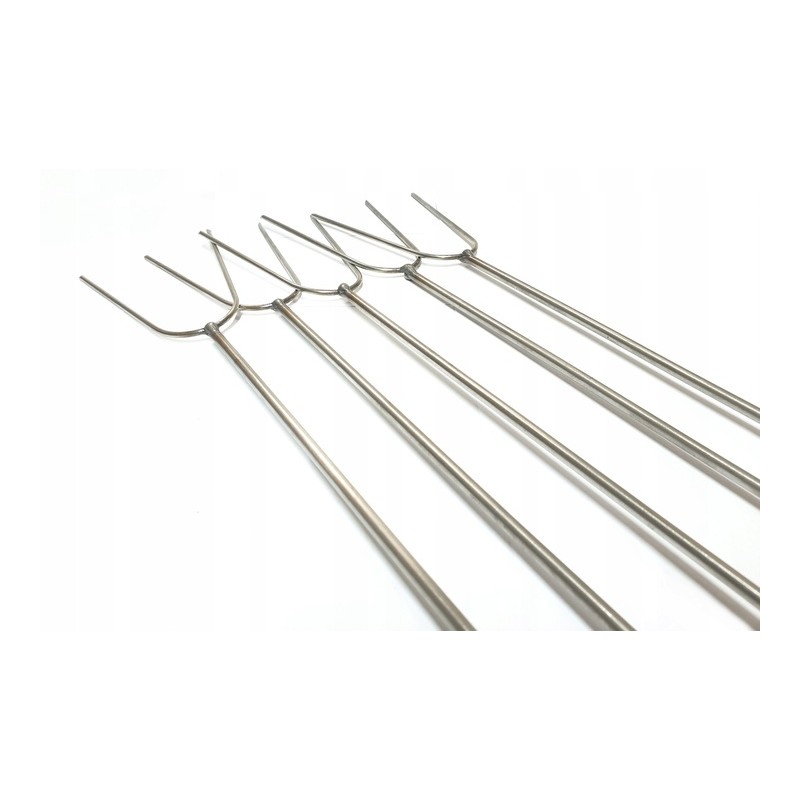 Nerūdijančio plieno kepimo šakutės 100cm, 5 vnt