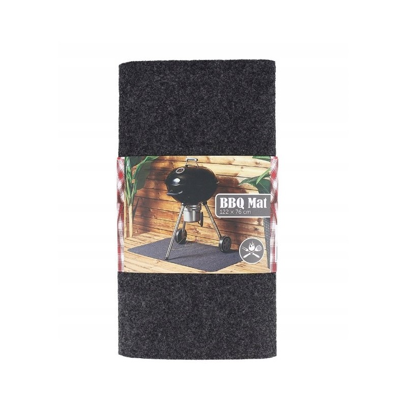 Grill mat, fire pit, 122 cm, 76 cm, fireproof brush, standard