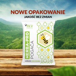 Žolinis maistas bitėms su vitaminais 1kg x 15 - bkv herba-pro
